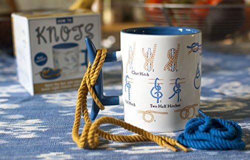 Като: Кафеена чаша с възли - Научете как да връзвам осем различни възли - предлага се в забавна кутия за подарък - от Гилдията на безработните философи