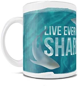 Трендсеттеры Shark Mug – на Живо всяка седмица, като че ли това е Седмицата, Shark – Керамична чаша – идеална за подарък или за колекционери Оод.