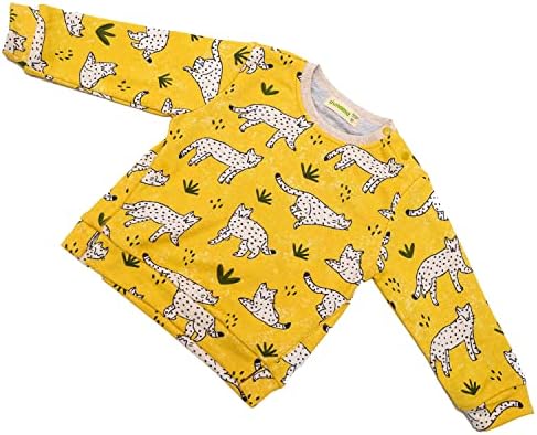 Тениска Унисекс Aimama с дълъг ръкав за деца, Удобна и топла риза За малки момчета и момичета, Памук, Машинно пране, Животински принт