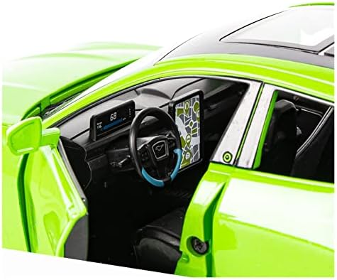 Модели леки автомобили на Ford Mustang Mach-E SUV 1/24 Модел за Леене под налягане на алуминиеви Играчка Подарък, Украса на стаята Украшение (Цвят: черен)
