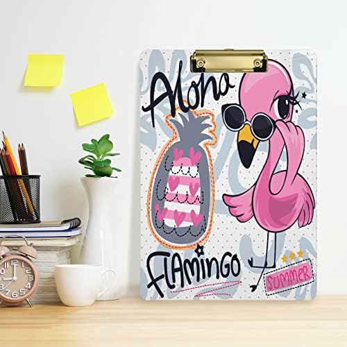 Клипборда Kigai Сладко Flamingo Стандартен Формат за писане с формат А4, Клипборды, Декоративна Клипбордная дъска с Низкопрофильным Скоба за студенти, Учители, Жени и дец?