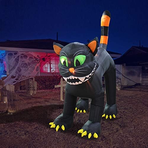 Анимирани Надуваем на Черна Котка за Хелоуин височина 11 метра