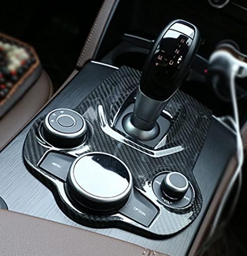 Eppar Нова скоростна кутия, изработени от въглеродни влакна С пълно покритие, Съвместимо с Alfa Romeo Stelvio 2015-2019 (черен)