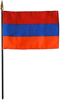 Миниатюрен знаме на Армения (4 инча х 6 инча)