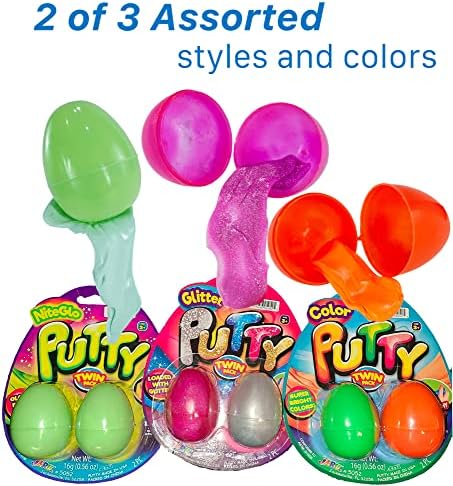 2 Опаковане на яйца-изненади за децата - стресът и сензорна стимулация за деца, юноши и възрастни - Пълнител за Великден кошница, Пълнител за отглеждане на Наградите в Сундуке съкровище - Различни цветове - на Възраст
