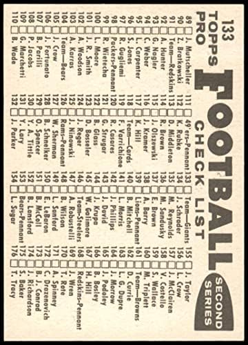1959 г. Списък с команди Topps 133 Джайънтс New York Giants-FB (Футболна карта) NM Джайънтс-FB