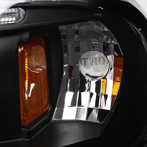 SPEC-D ТУНИНГ Halo Лъскавите Черни Проекторные Фарове + Led Бамперные фарове за мъгла, Съвместими с Ford F150 Style Странични Ляв + Десен Чифт Фарове В събирането на