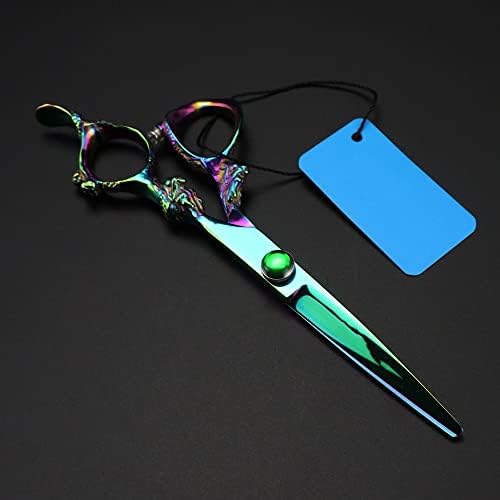 Ножица за подстригване на коса, 6-инчов професионален Японски ножица за подстригване на коса от стомана 440c със зелена дръжка дракон, ножица за подстригване на коса, филировочные фризьорски ножици, Фризьорски ножици