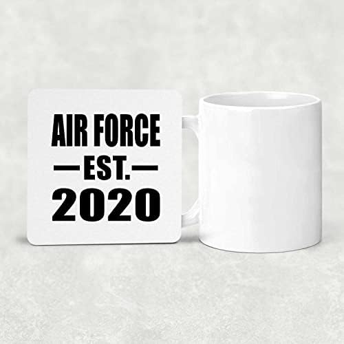 Дизайн, Създаден от военновъздушните сили на САЩ през 2020 г., Подложка за поставка за напитки с Неплъзгащи Корк облегалка за изсушаване, Подаръци за рожден Ден, Годишнина, Коледа, Деня на бащи и майки