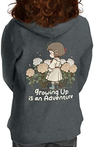 Hoody с качулка с цип за деца Growing Up - това е приключение - Art Toddler Hoodie - Графична детска hoody