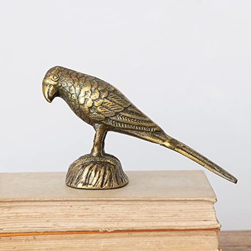 Креативна Кооперативно Декоративна Алуминиева Птица С Релефни, Покритие Антично Злато