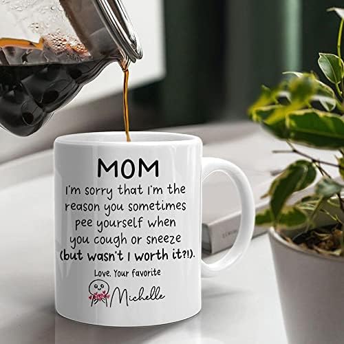 Уникалната Персонализирана кафеена чаша за забавна мама - Чаша Извинявай, че ти си ругаешь - Уникална кафеена чаша за мама, Подаръци с кляпом в устата си, за мама, Подаръци за рожден ден за мама