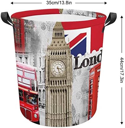Лондон Биг Бен Великобритания Британски Флаг Кошница За Дрехи, Сгъваема Кошница За Дрехи, Кошница За Дрехи, Чанта За Съхранение На Дрехи