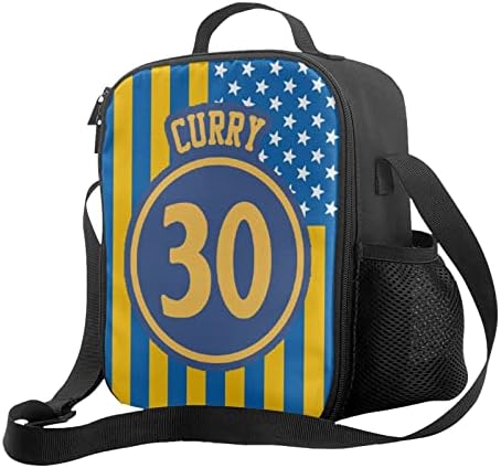 Changzixlaw Golden State Баскетбол Curry фенове 30 Момчета и Момичета Мъже Женствена Чанта За Обяд Скоростна Чрез Запазване на Топлината Преносими Чанти-Тоут Унисекс